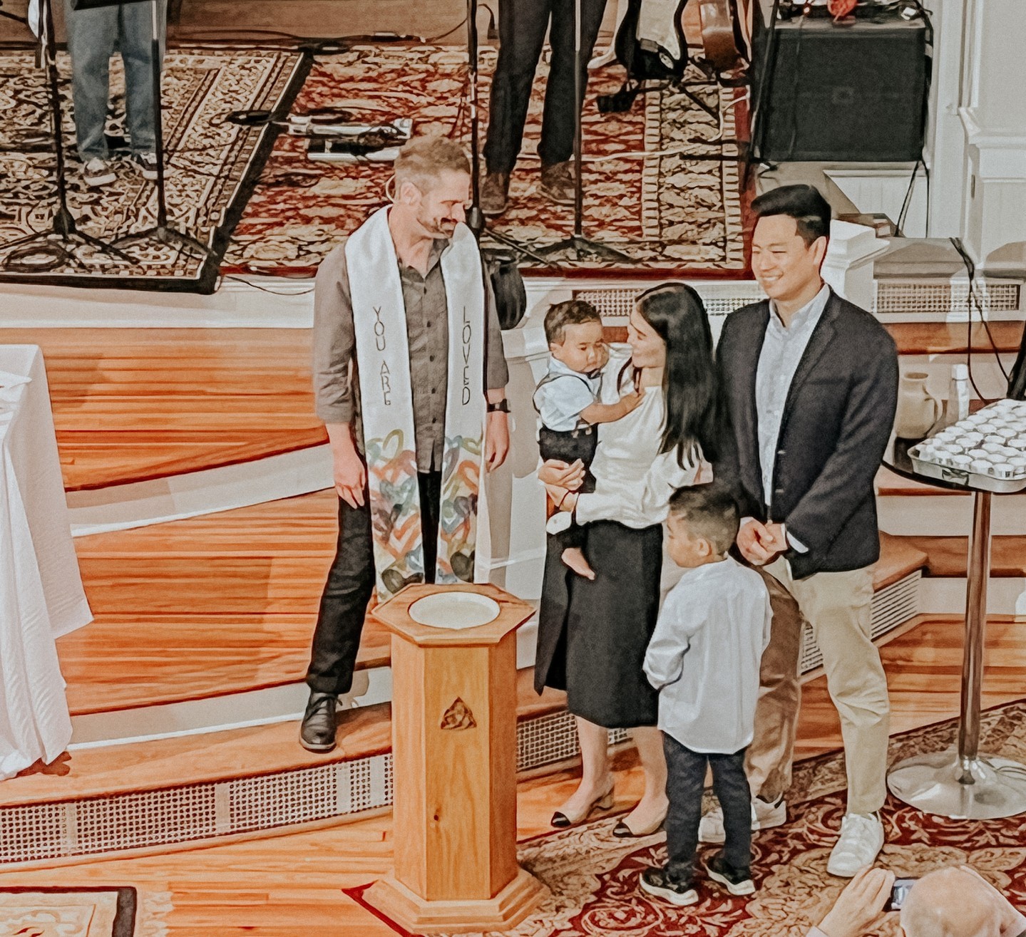 Join us for service tomorrow as our very own Ed Sohn (pictured here at Lewis' baptism last Sunday) offers the message. We'll see you tomorrow!